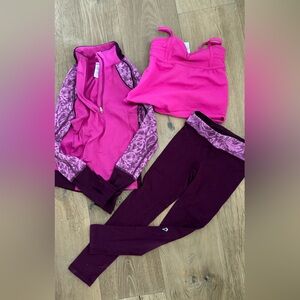 Ivivva lot Pink and Purple Kids matching set